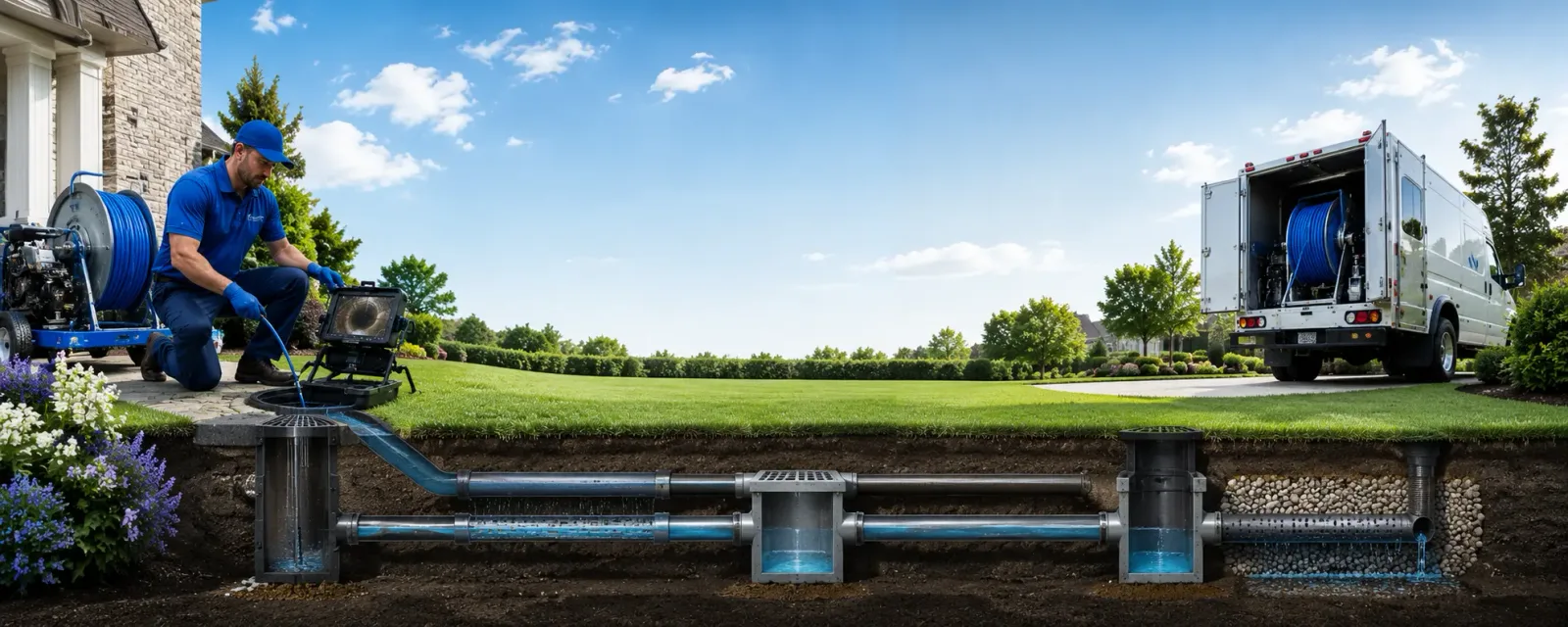 Outdoor drain cleaning information for Scheller, IL